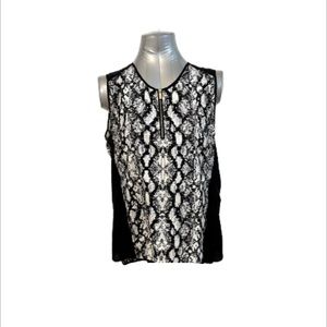 Calvin Klein Black and white snake print Large top